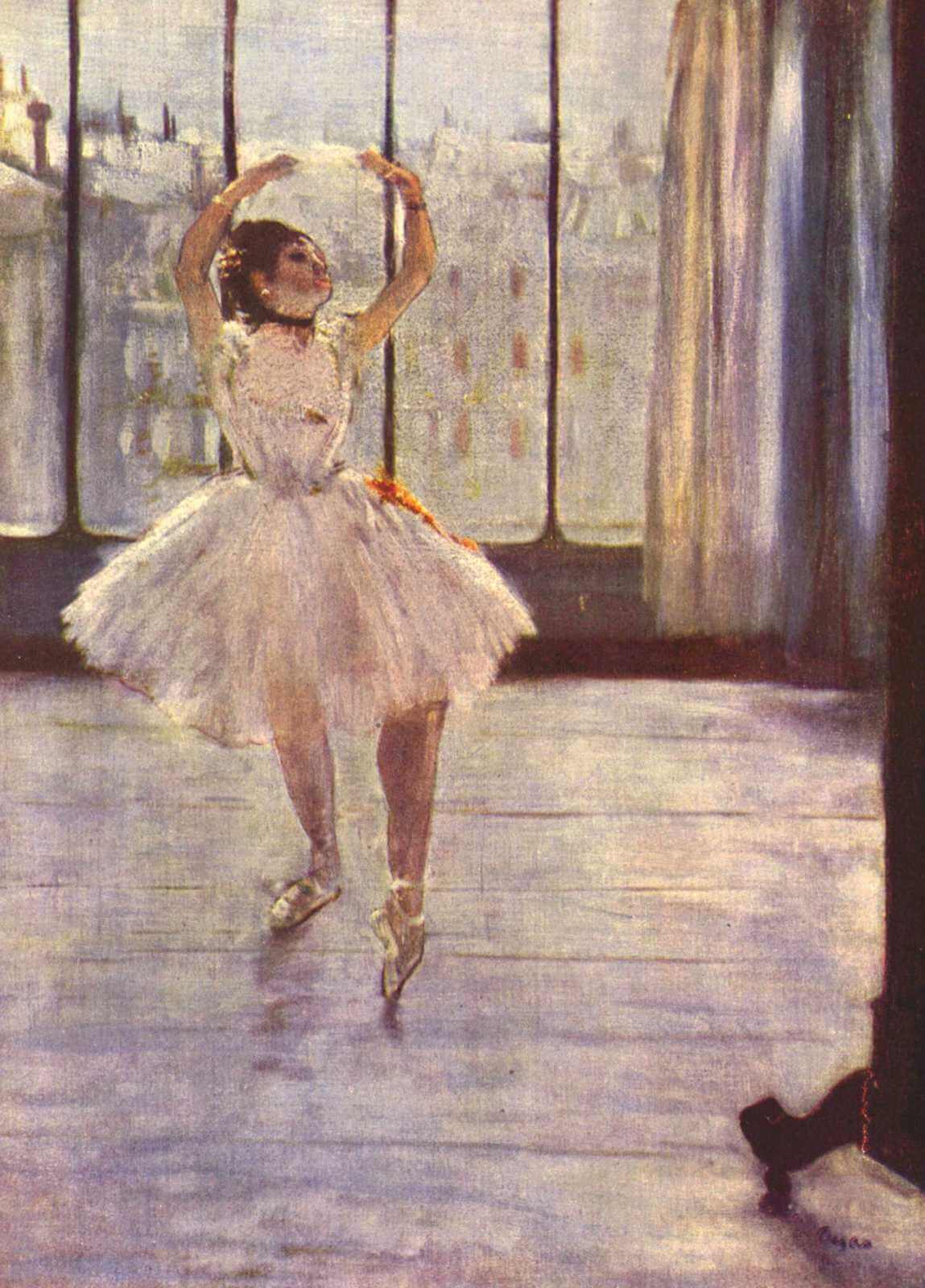 Dancer in Front of a Window - Edgar Degas - Greetings Card by Edgar Degas