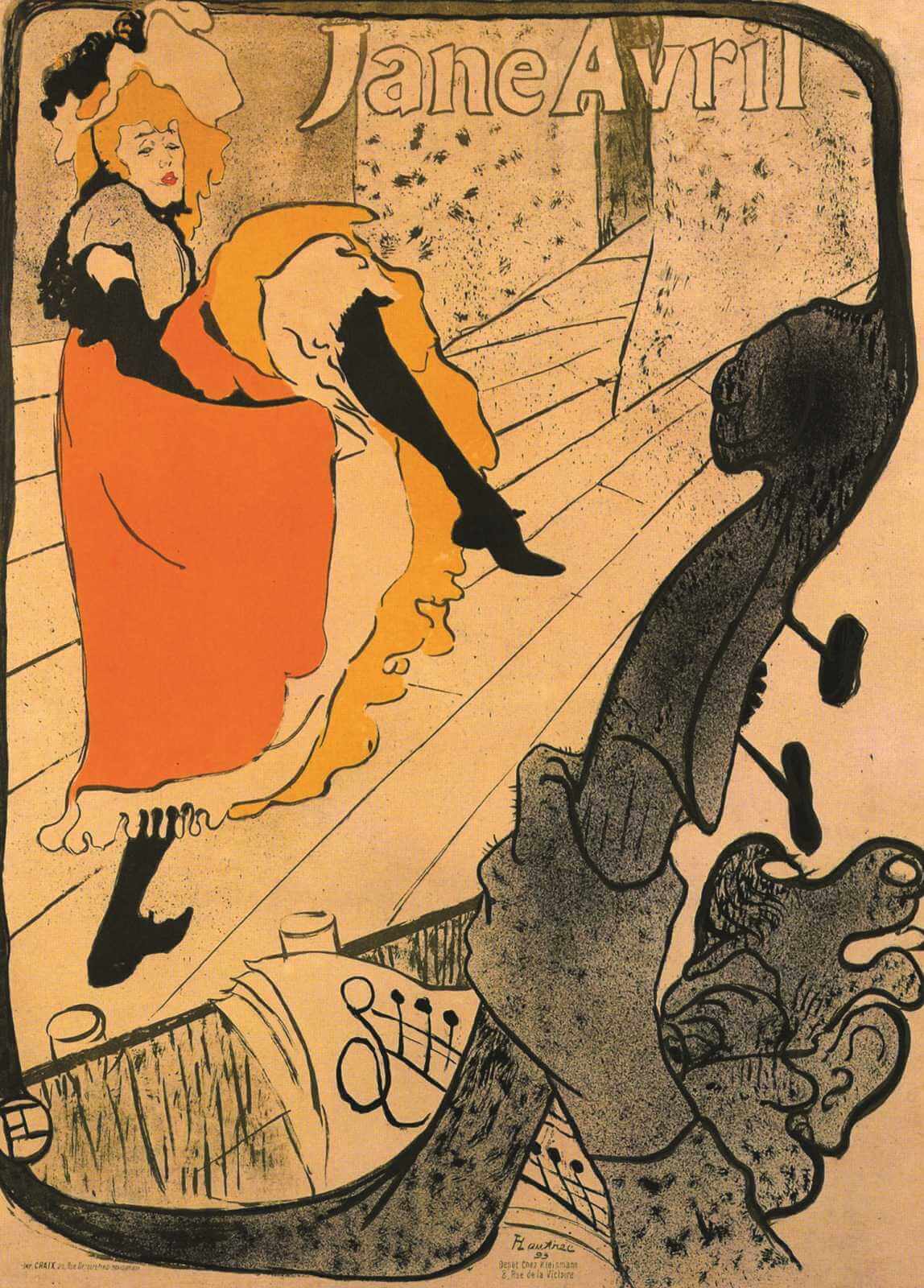 Jane Avril - Henri de Toulouse-Lautrec - Greetings Card by Henri de Toulouse-Lautrec