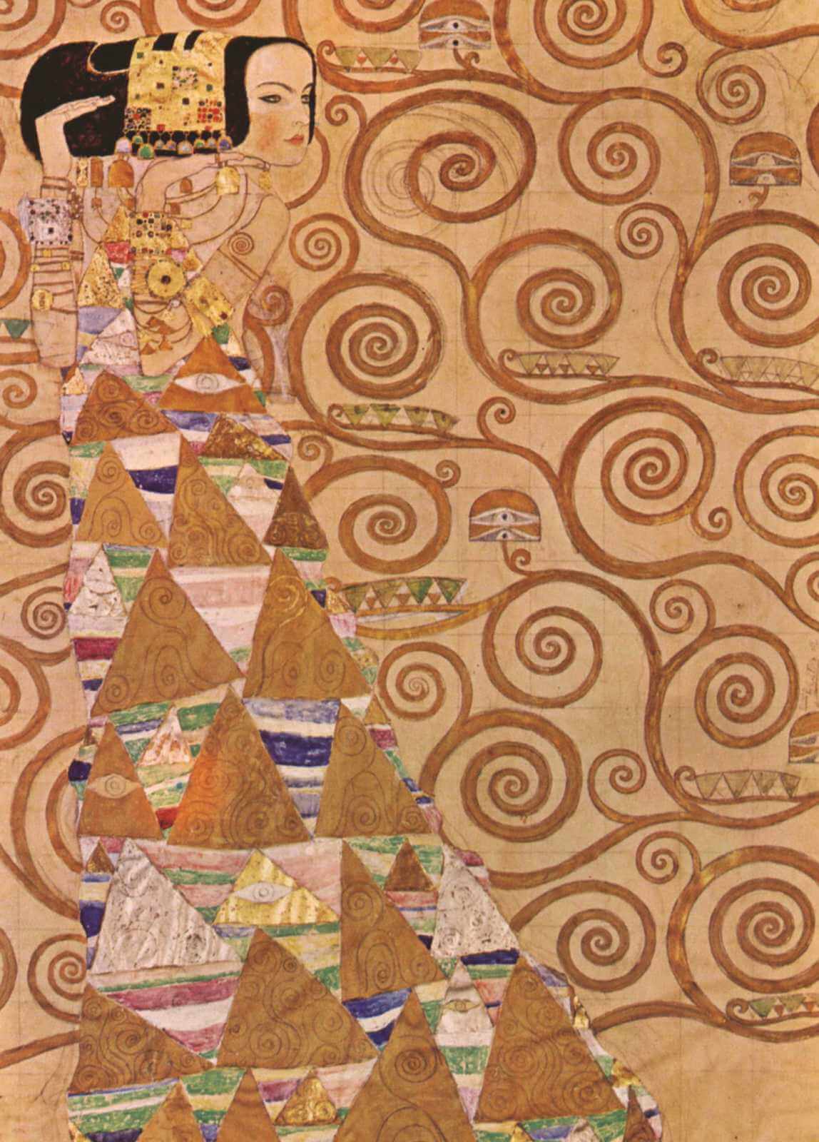 Expectation - Gustav Klimt - Greetings Card by Gustav Klimt