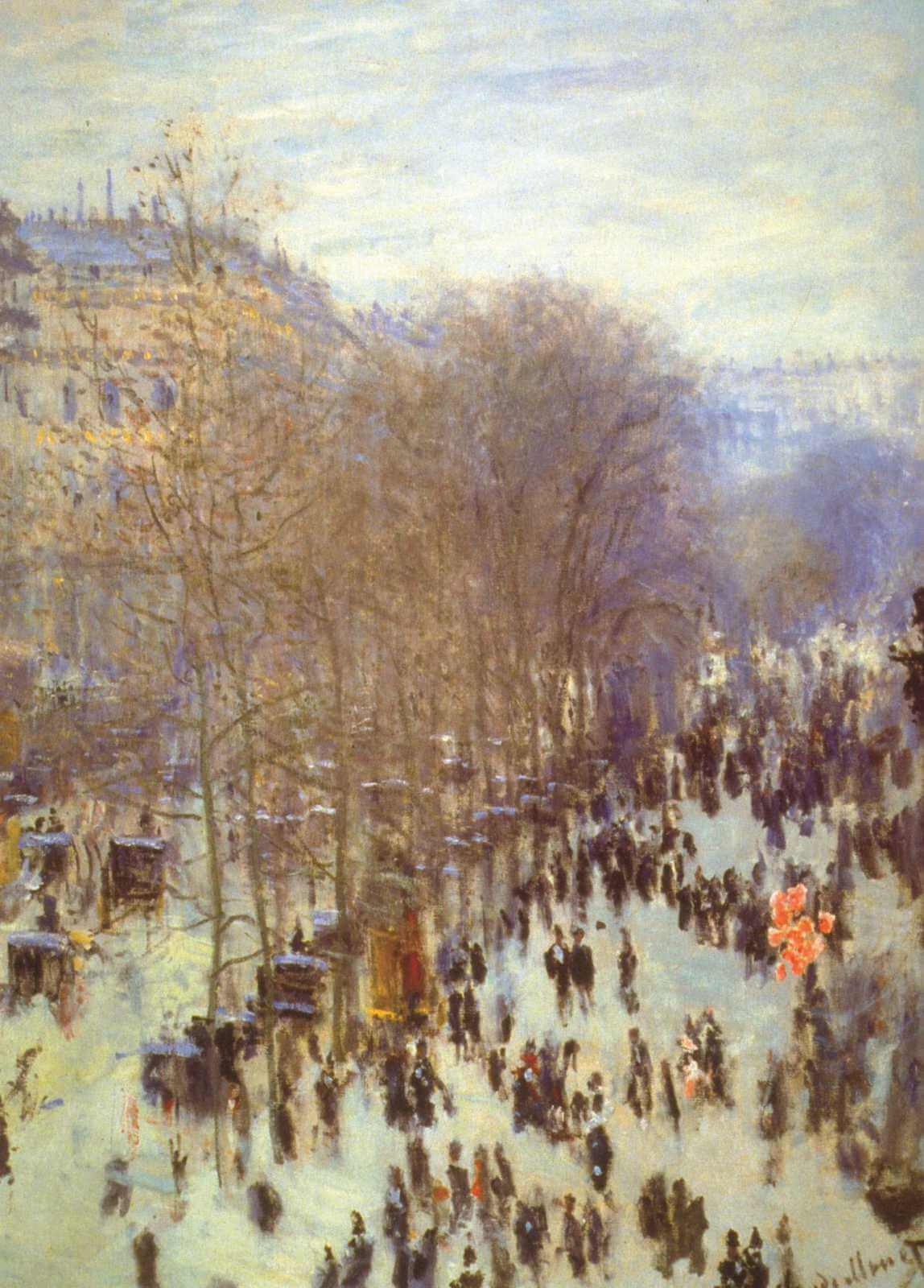 Boulevard des Capucines - Claude Monet - Greetings Card by Claude Monet