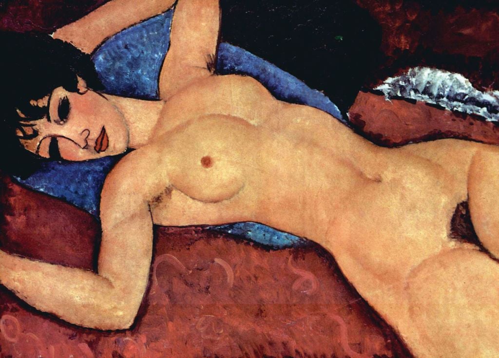 Nu couché (Reclining Nude) - Amedeo Modigliani - Greetings Card by Amedeo Modigliani