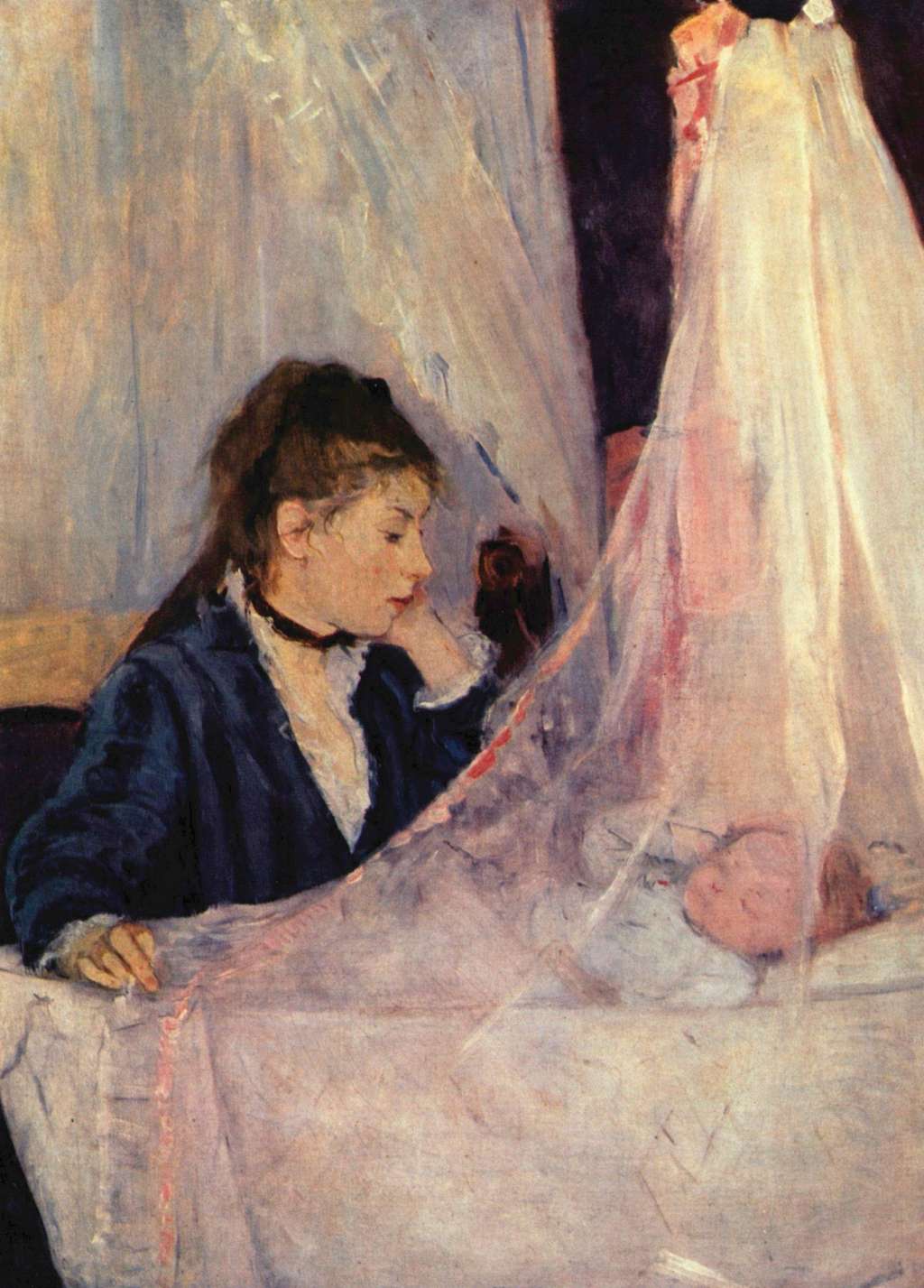 The Cradle - Berthe Morisot - Greetings Card by Berthe Morisot