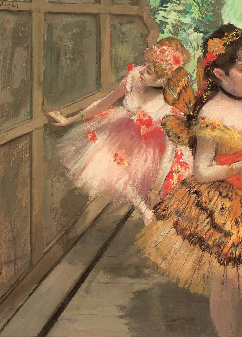 Dancers in the Wings - Edgar Degas - Greetings Card by Edgar Degas