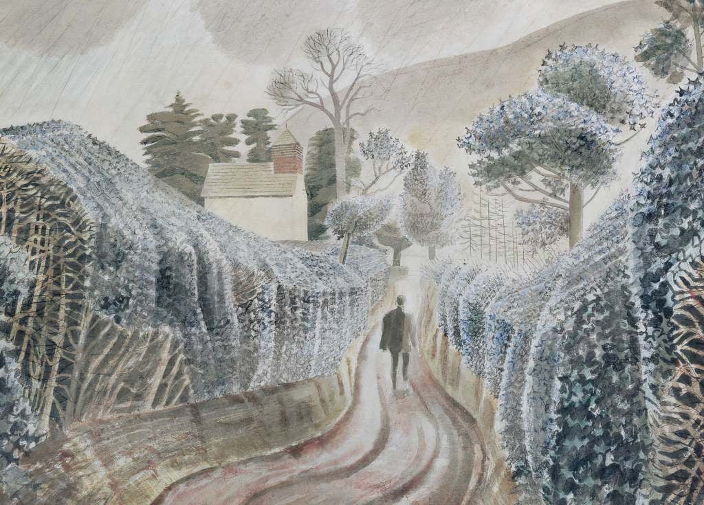 Wet Afternoon - Eric Ravilious - Greetings Card by Eric Ravilious