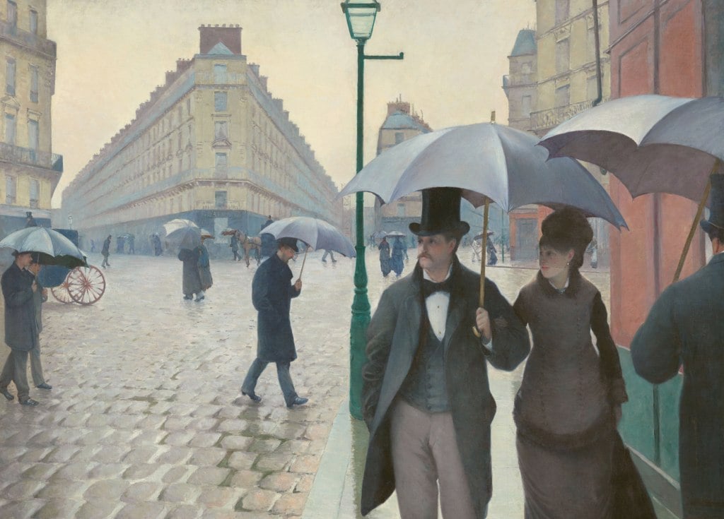 Paris Street; Rainy Day - Gustave Caillebotte - Greetings Card by Gustave Caillebotte