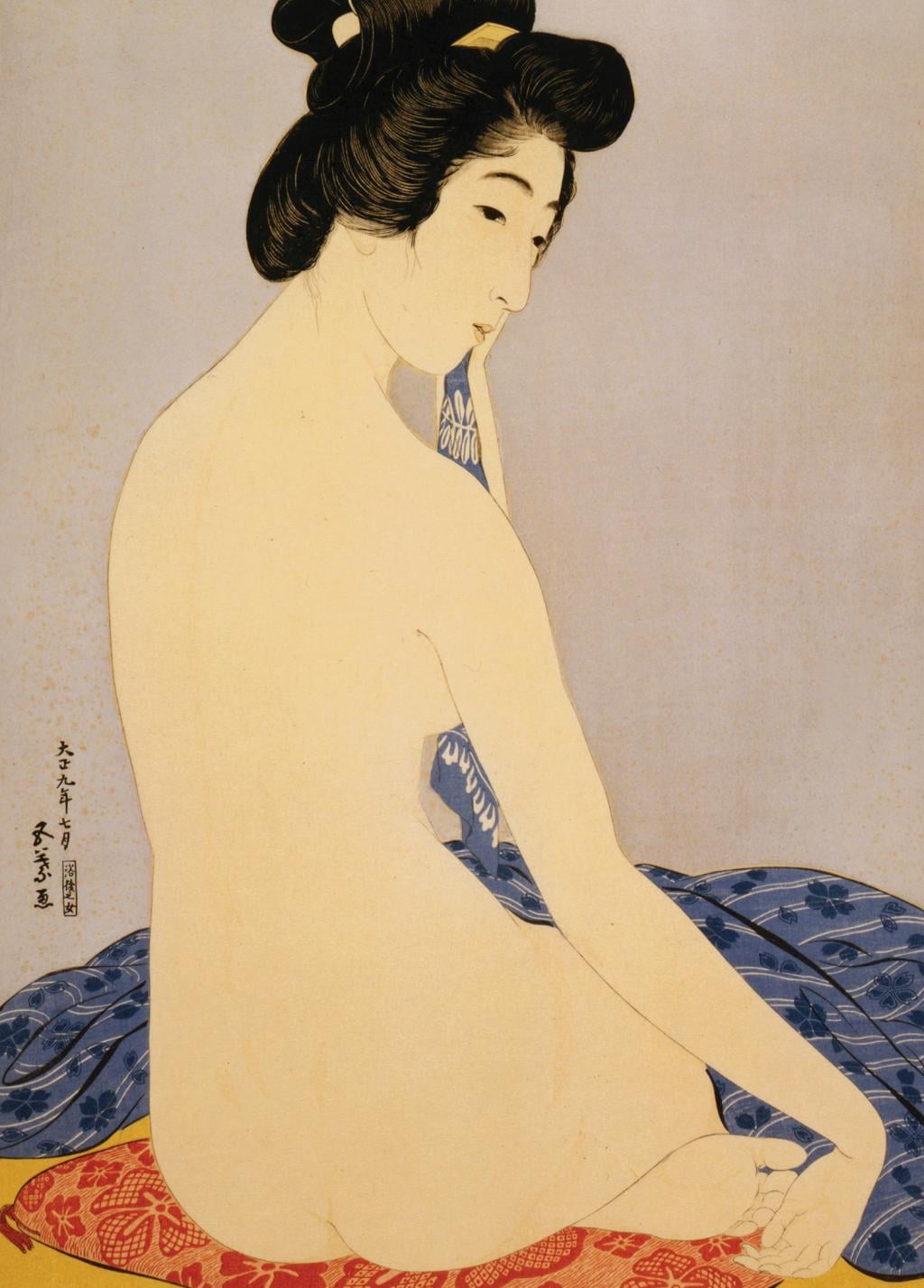 Woman after Bath - Goyō Hashiguchi - Greetings Card by Goyō Hashiguchi