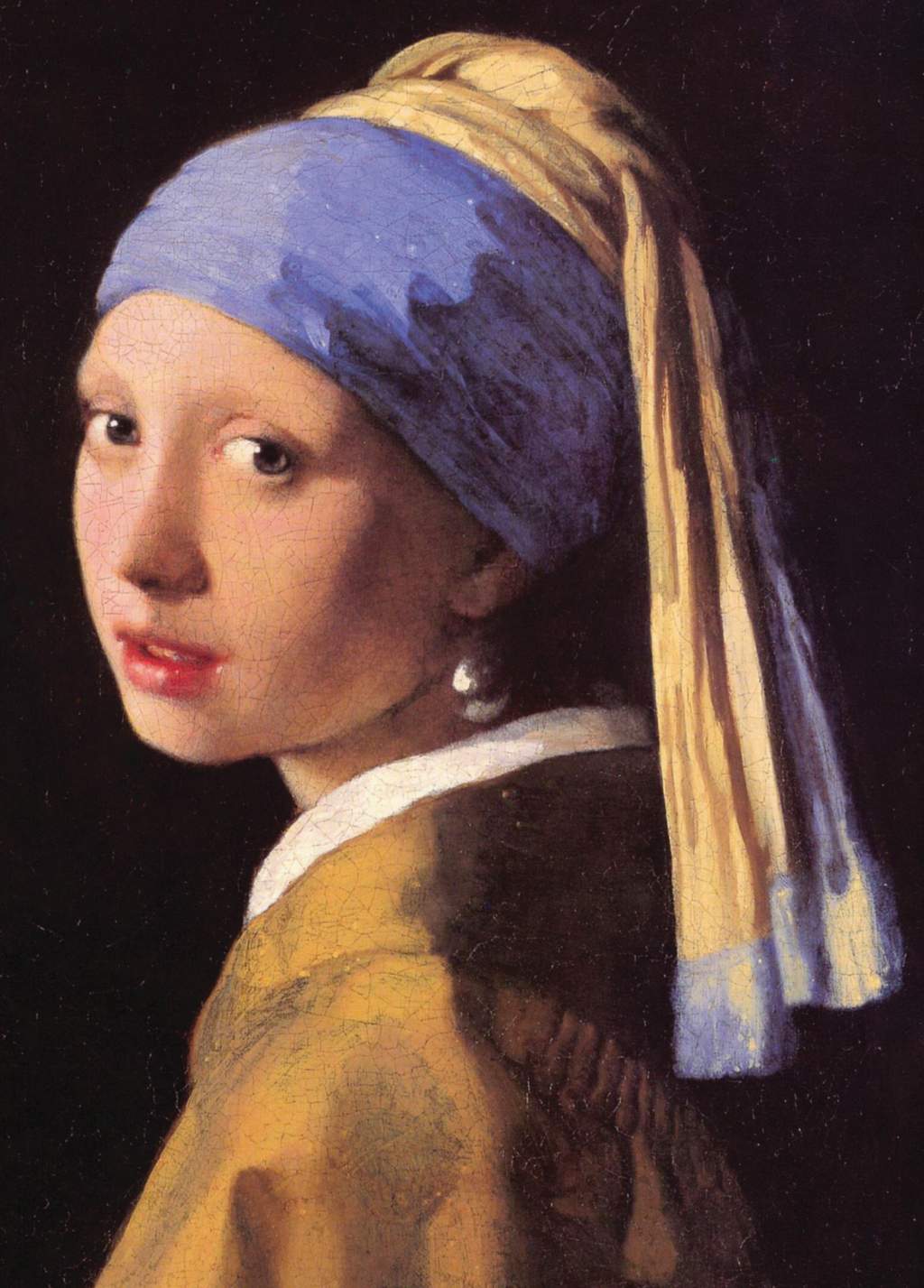 Girl with a Pearl Earring - Johannes Vermeer - Greetings Card by Johannes Vermeer