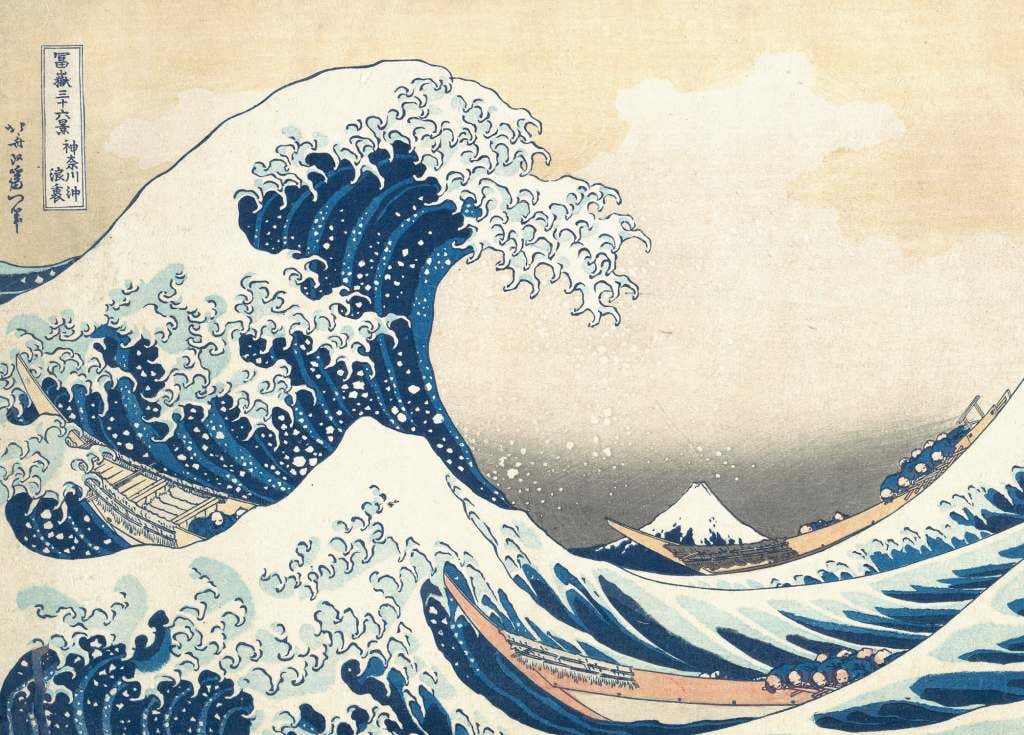 The Great Wave off Kanagawa - Katsushika Hokusai - Greetings Card by Katsushika Hokusai