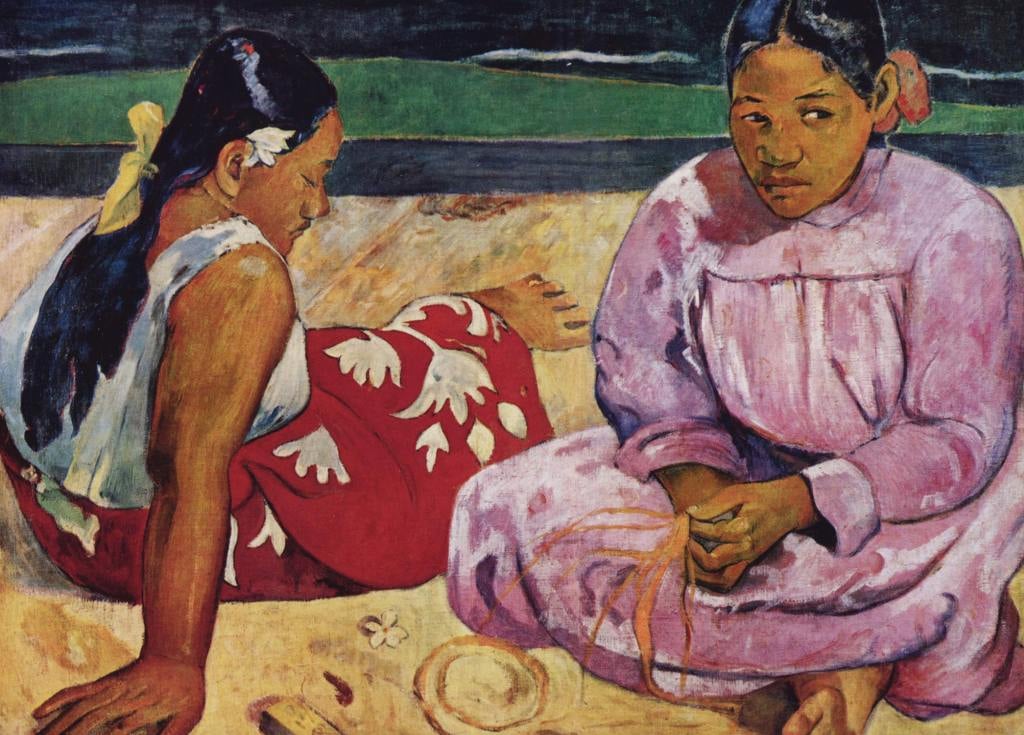 Tahitian Women on the Beach - Paul Gauguin - Greetings Card by Paul Gauguin