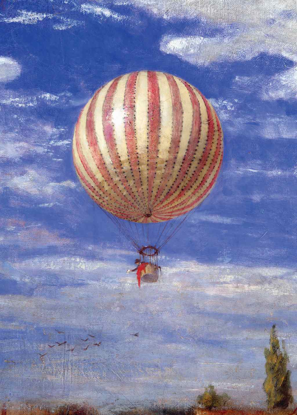The Balloon - Pál Szinyei Merse - Greetings Card by Pál Szinyei Merse