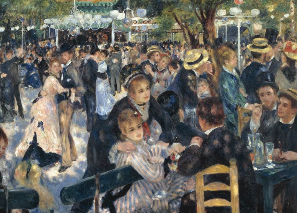 Dance at Le Moulin de la Galette - Pierre-Auguste Renoir - Greetings Card by Pierre-Auguste Renoir