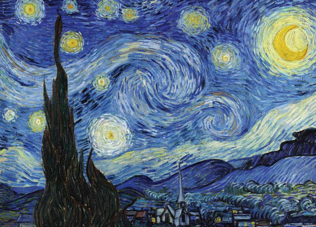 The Starry Night - Vincent Van Gogh - Greetings Card by Vincent Van Gogh