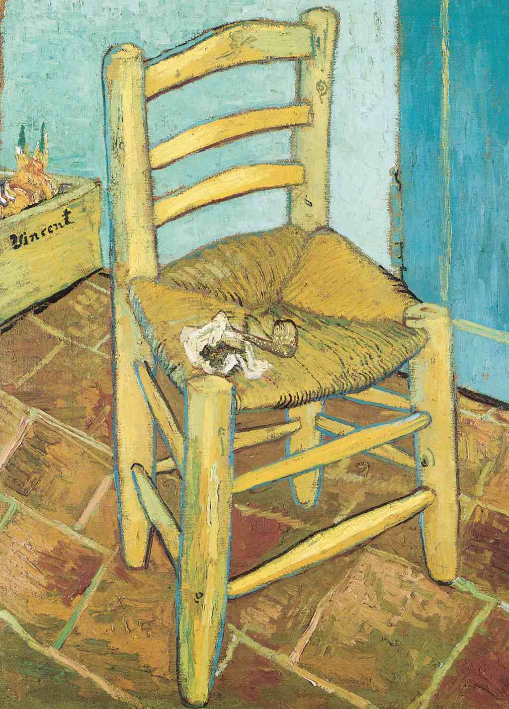 Van Gogh's Chair - Vincent Van Gogh - Greetings Card by Vincent Van Gogh