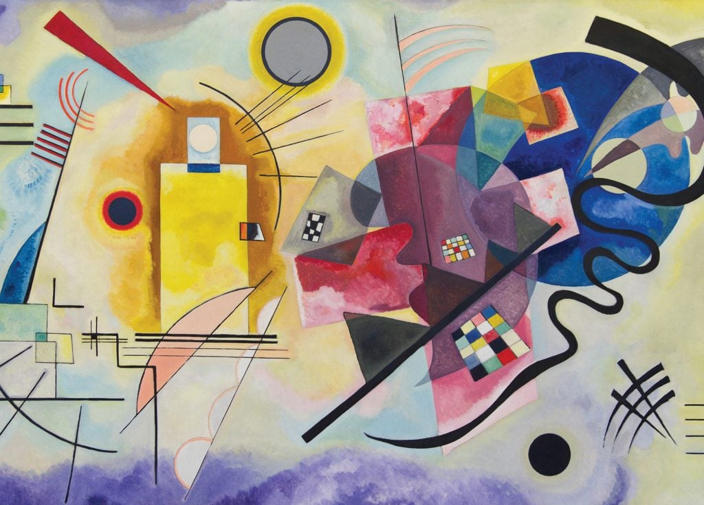Yellow-Red-Blue - Wassily Kandinsky - Greetings Card by Wassily Kandinsky