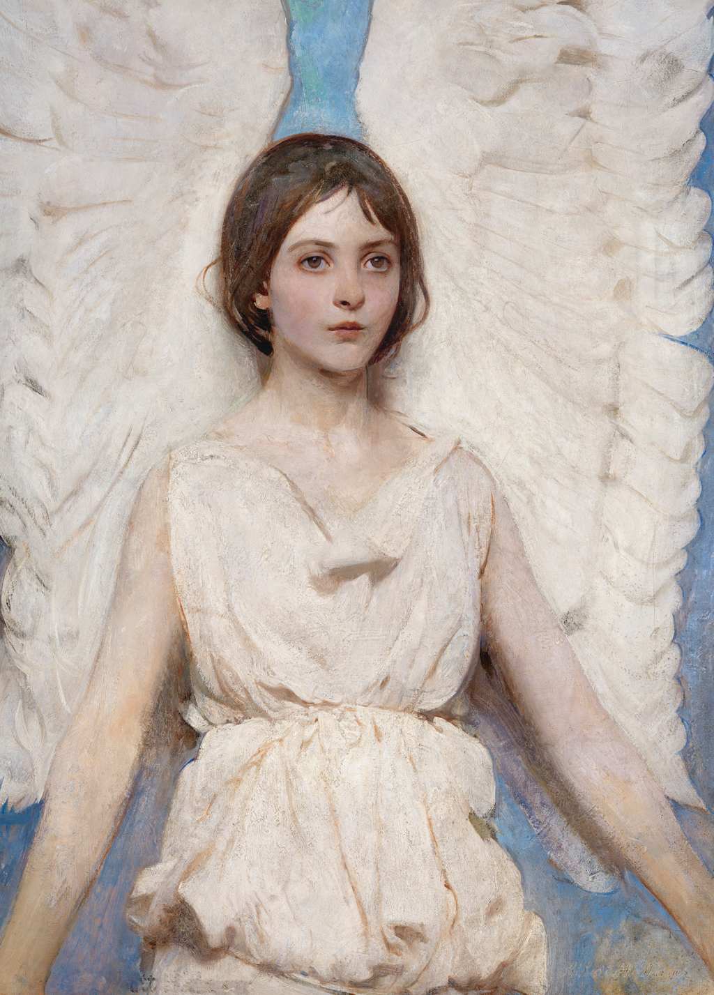 Angel - Abbott Handerson Thayer - Greetings Card by Abbott Handerson Thayer