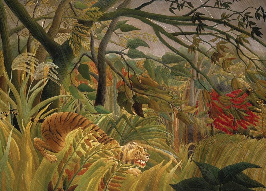 Surprised! - Henri Rousseau - Greetings Card by Henri Rousseau