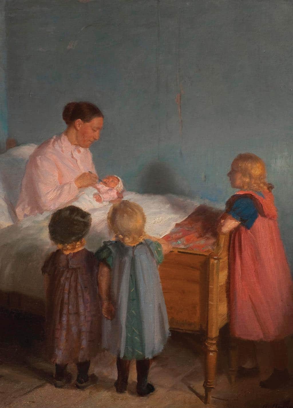Little Brother - Anna Ancher - Greetings Card by Anna Ancher