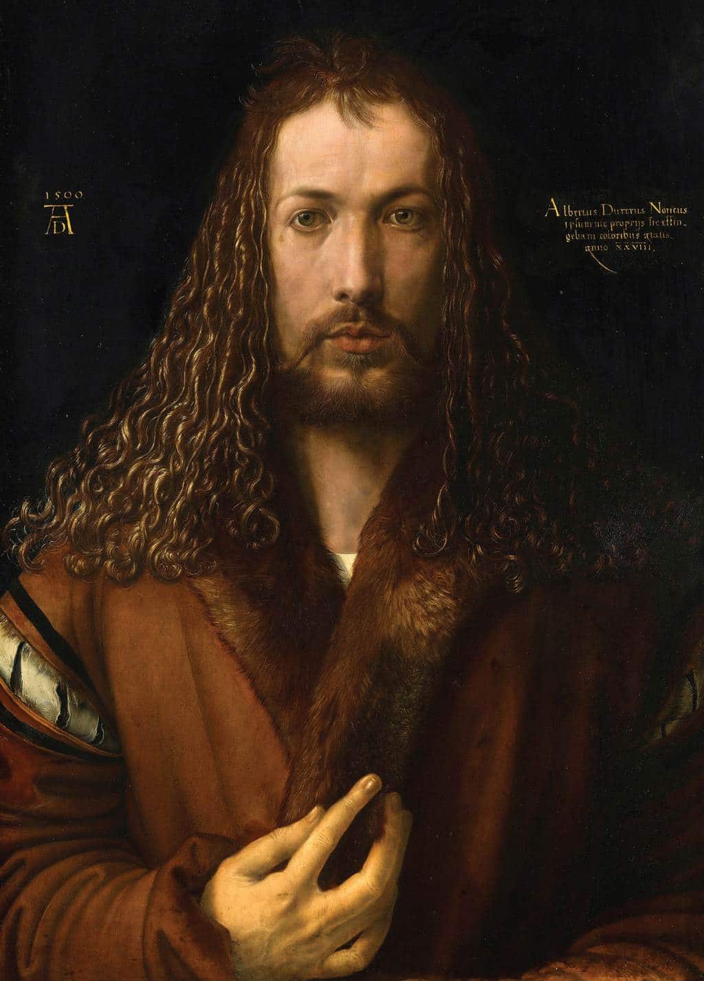 Self Portrait at the Age of Twenty Eight - Albrecht Dürer - Greetings Card by Albrecht Dürer