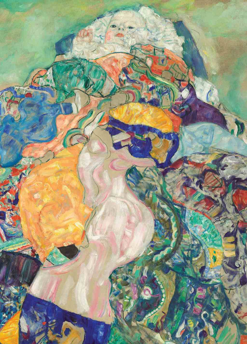Baby (Cradle) - Gustav Klimt - Greetings Card by Gustav Klimt