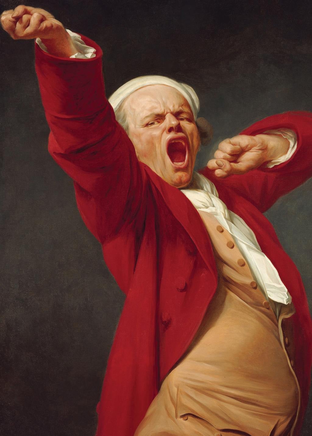 Self Portrait, Yawning - Joseph Ducreux - Greetings Card by Joseph Ducreux