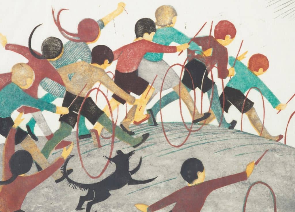 Children’s Hoops - Ethel Spowers - Greetings Card by Ethel Spowers