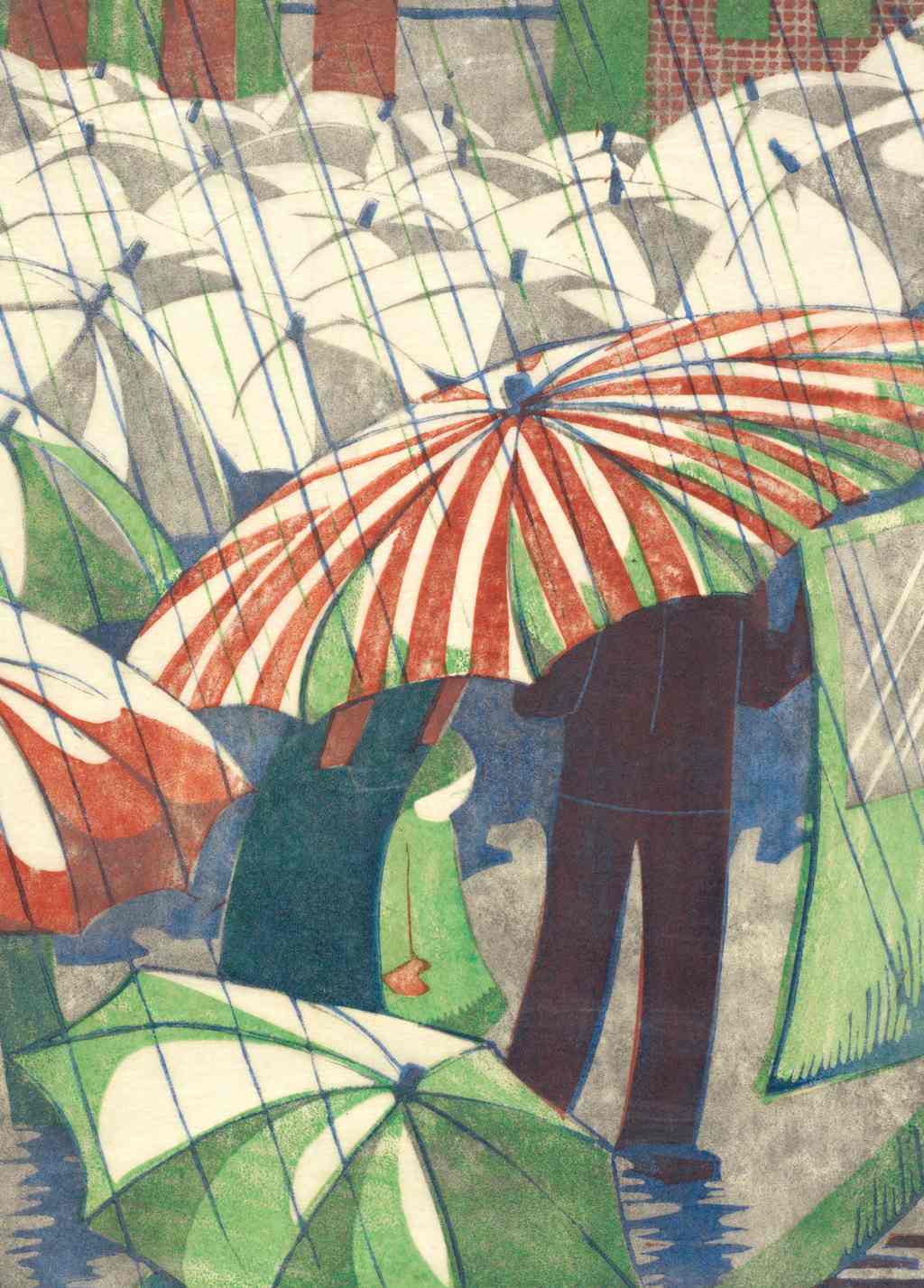 Wet Afternoon - Ethel Spowers - Greetings Card by Ethel Spowers