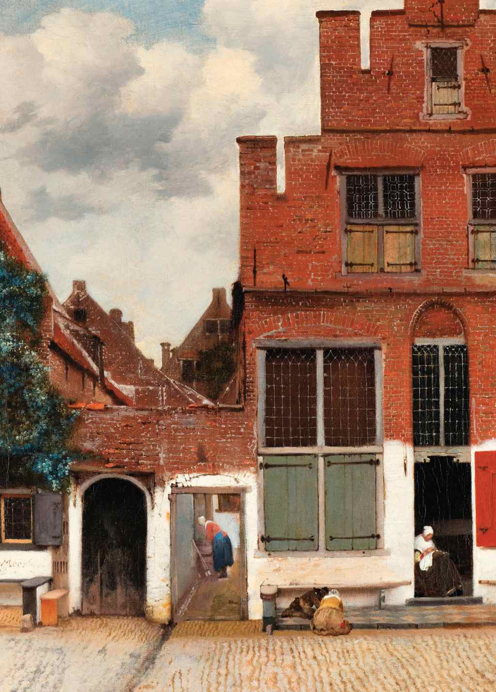 The Little Street - Johannes Vermeer - Greetings Card by Johannes Vermeer