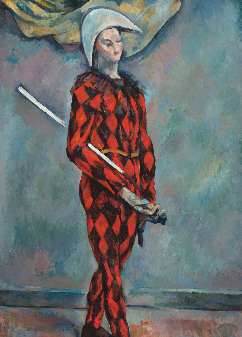 Harlequin - Paul Cézanne - Greetings Card by Paul Cézanne