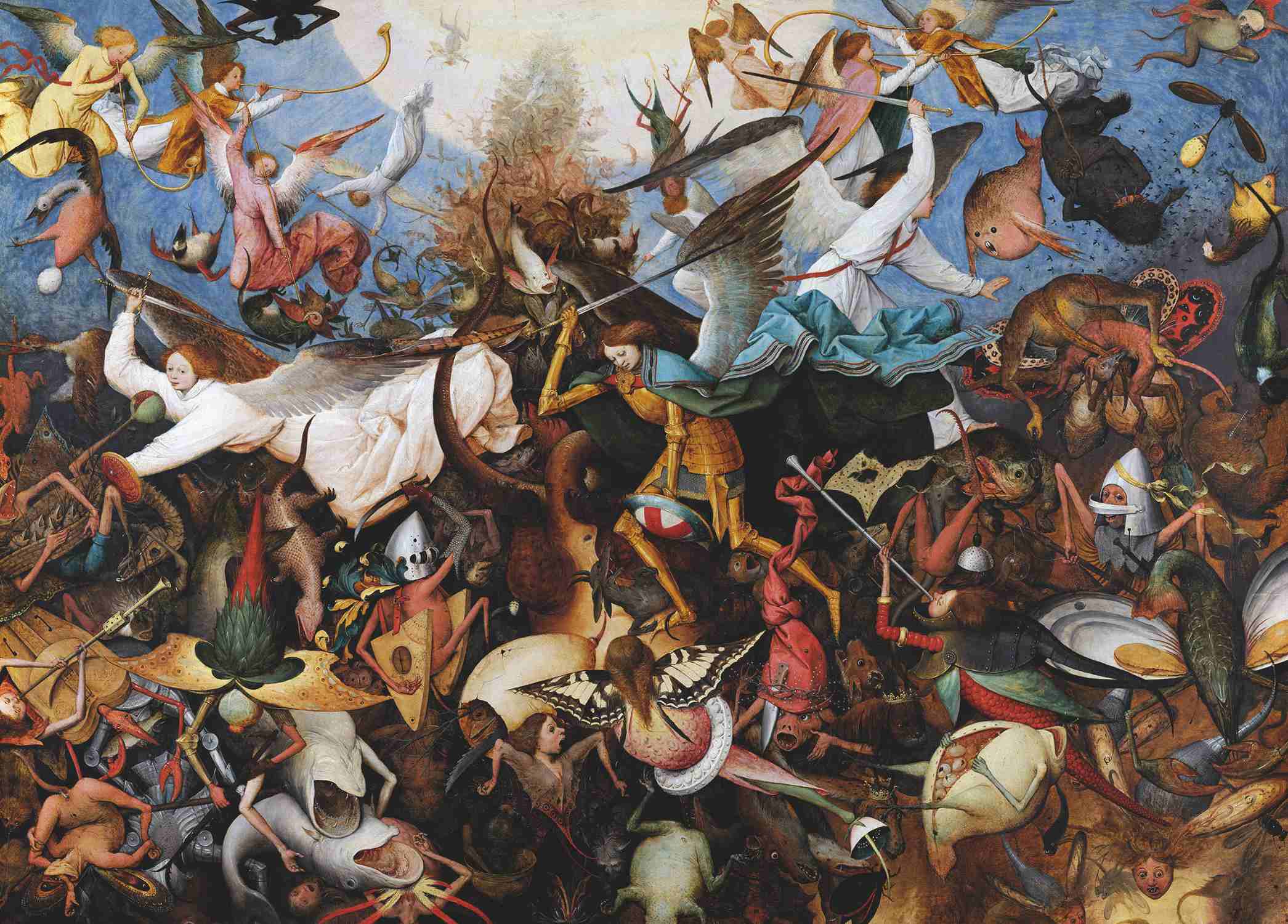 The Fall of the Rebel Angels - Pieter Bruegel the Elder - Greetings Card by Pieter Bruegel the Elder