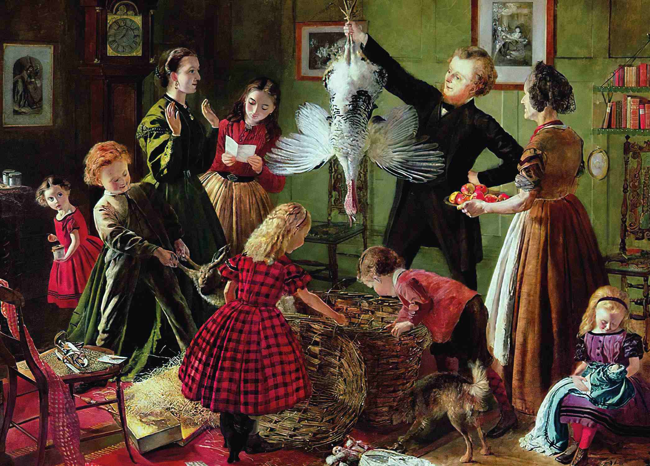 The Christmas Hamper - Robert Braithwaite Martineau - Pack of 10 Christmas Cards by Robert Braithwaite Martineau