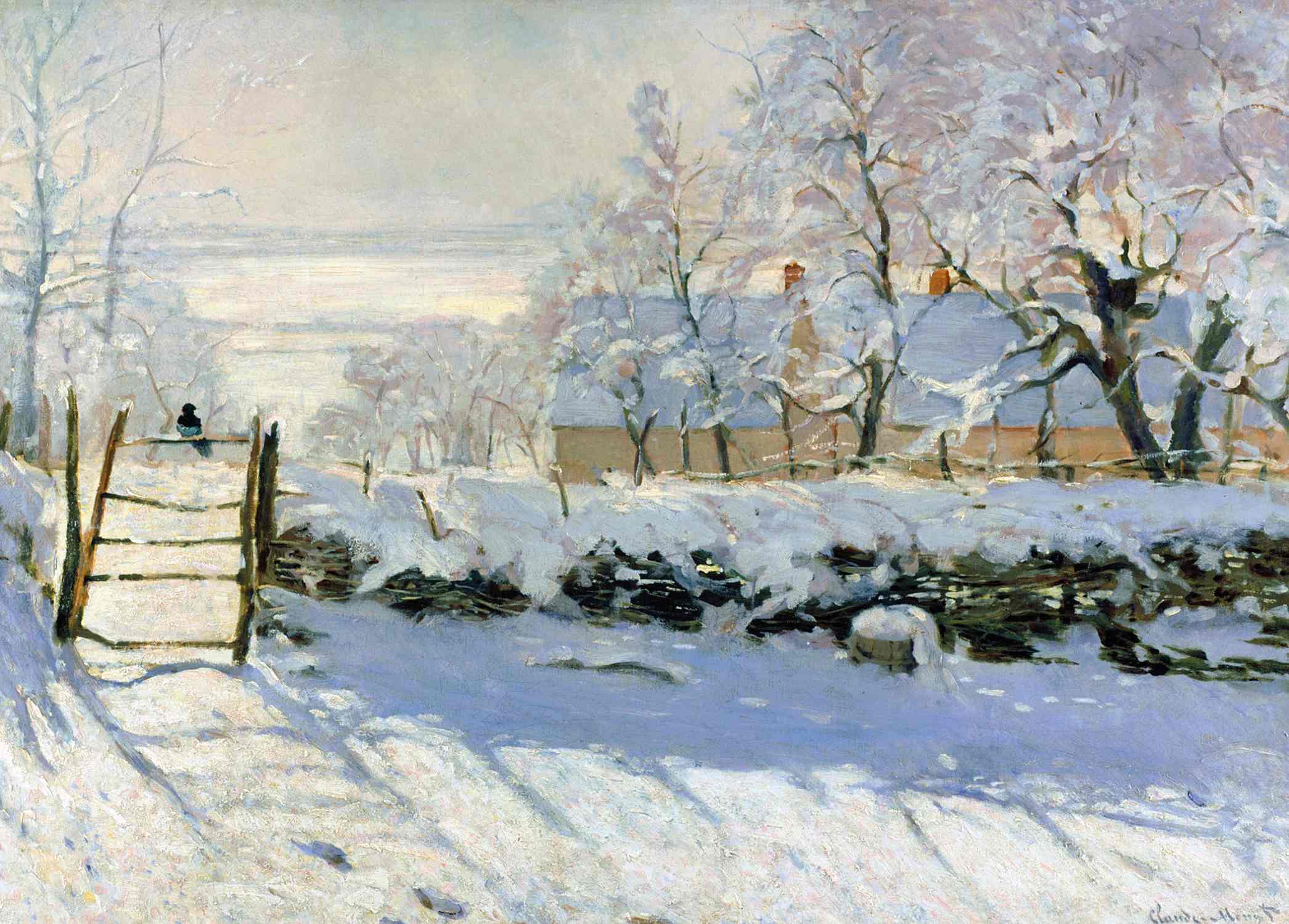The Magpie - Claude Monet - Pack of 10 Christmas Cards by Claude Monet