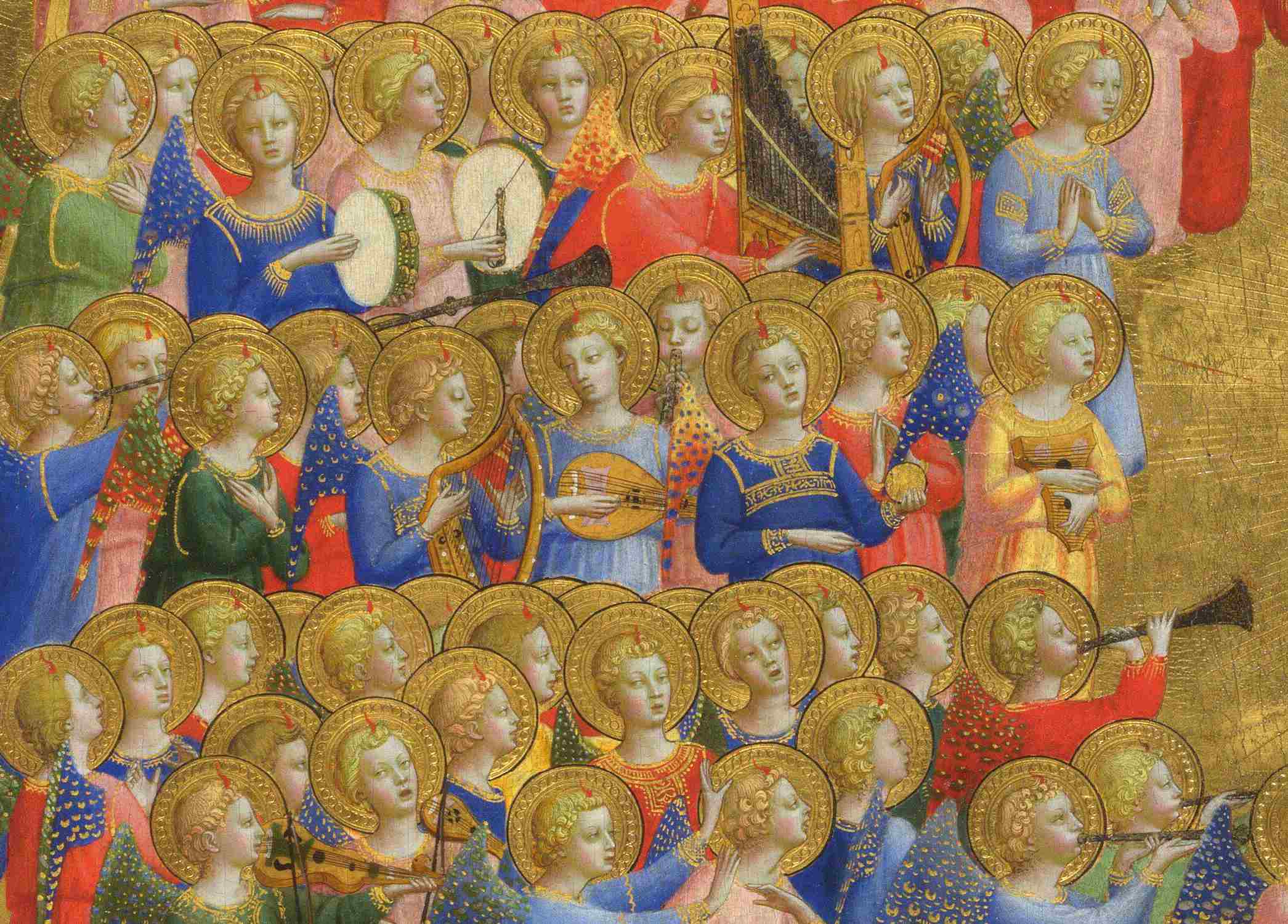 Christ Glorified in the Court of Heaven (detail) - Fra Angelico - Pack of 10 Christmas Cards by Fra Angelico