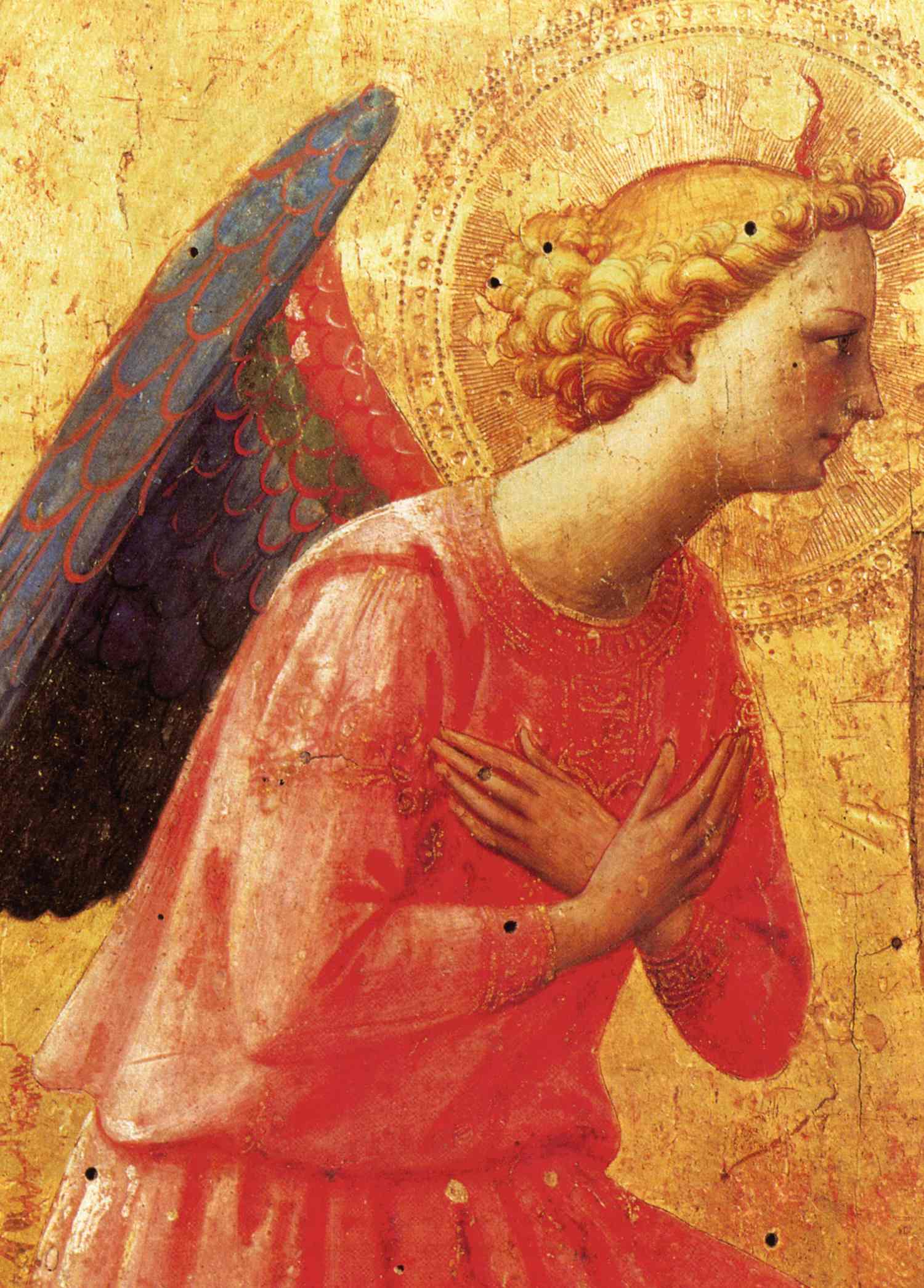 Adoring Angel - Fra Angelico - Pack of 10 Christmas Cards by Fra Angelico