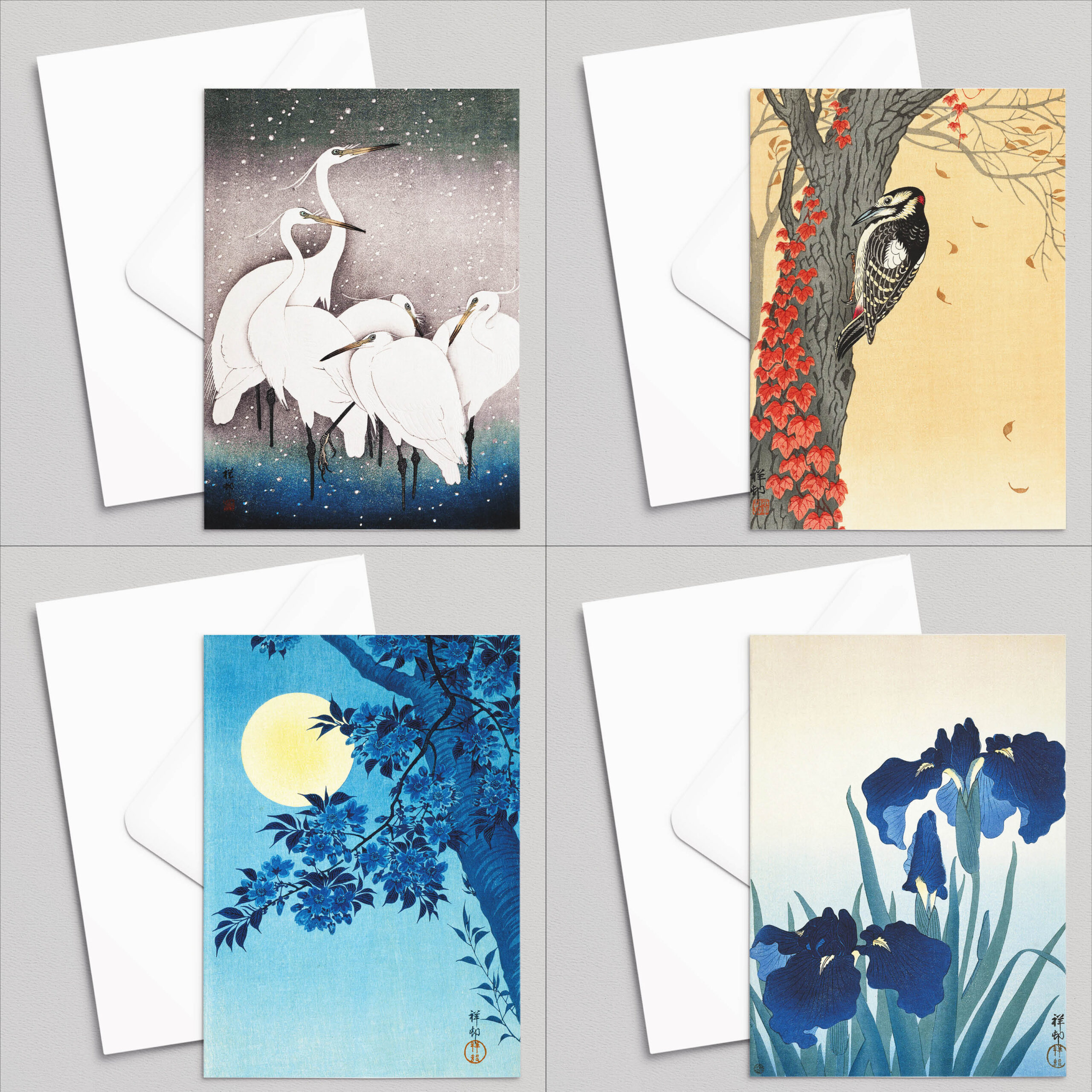 Ohara Koson Assorted Greetings Cards by Various artists — Pack of Greeting Cards