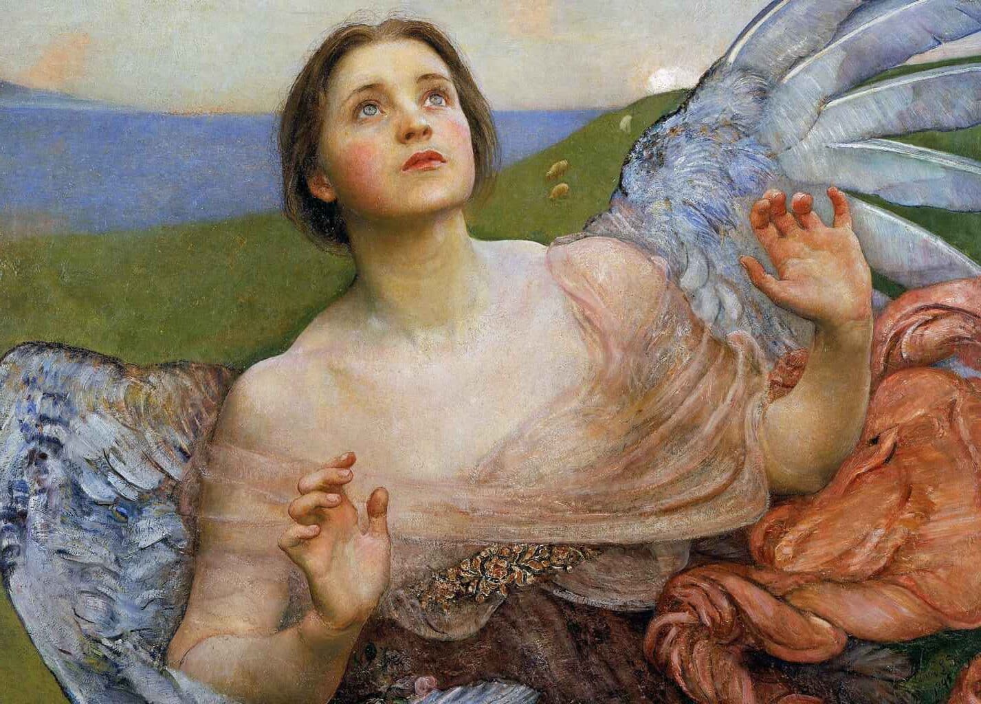 The Sense of Sight - Annie Louisa Swynnerton - Greetings Card by Annie Louisa Swynnerton