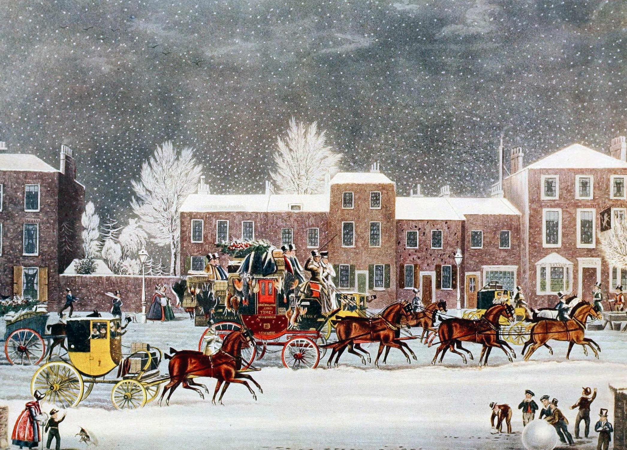 Approach To Christmas by James Pollard — Pack of Christmas Cards