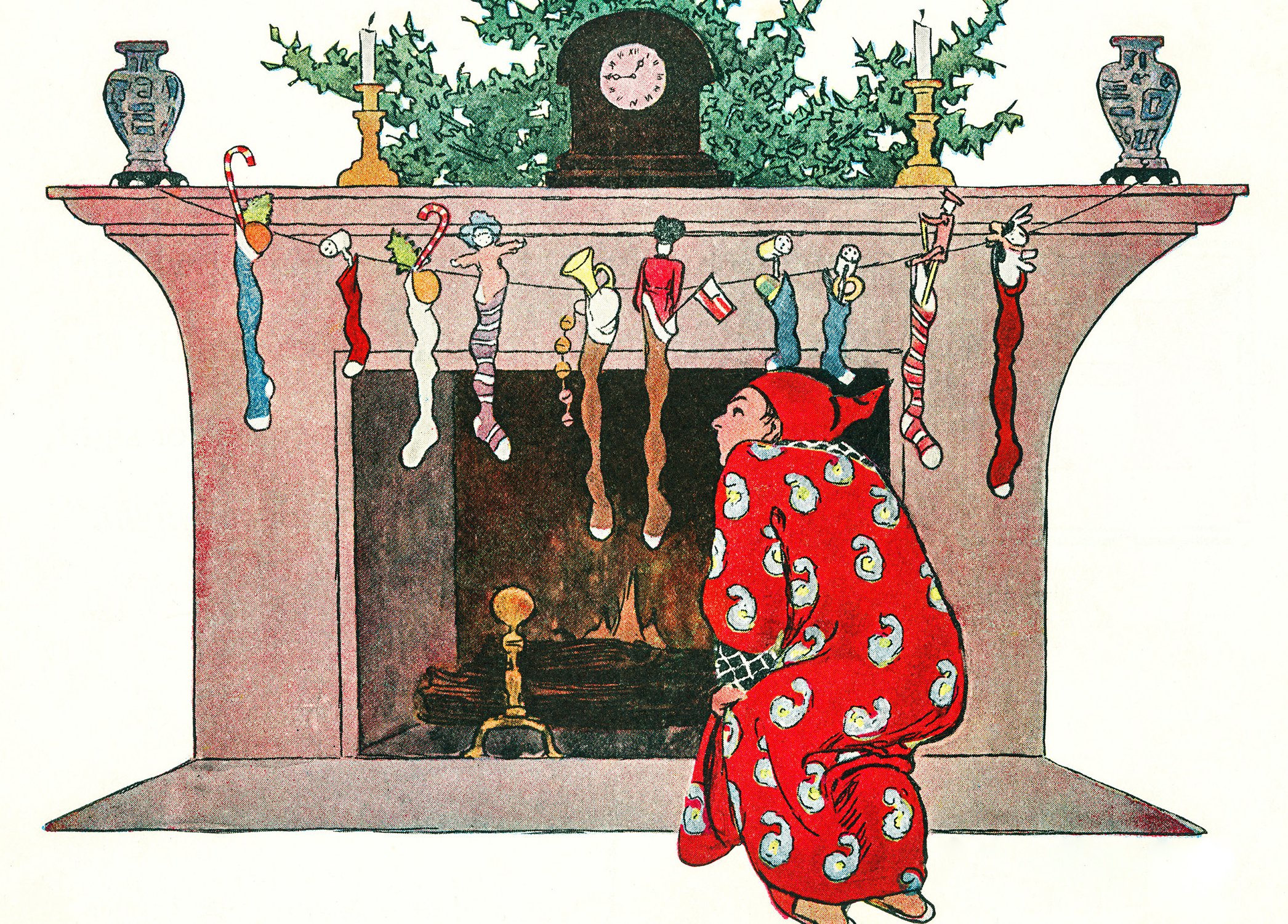 And Giving a Nod, Up the Chimney He Rose by Jessie Willcox Smith — Pack of Christmas Cards
