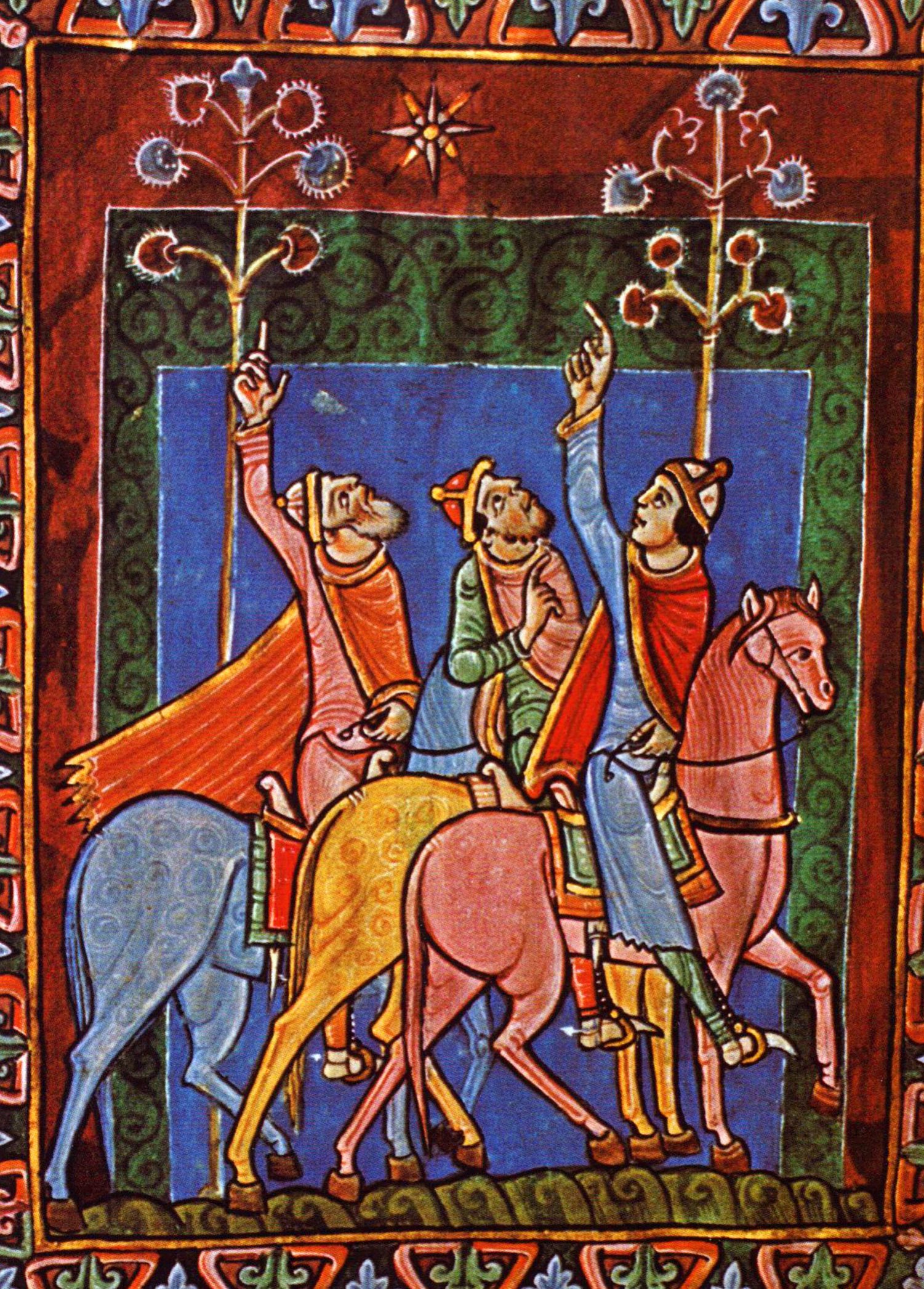 The Journey of the Magi from St. Albans Psalter by Alexis Master (attrib.) — Pack of Christmas Cards